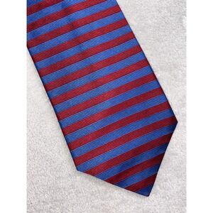 Churchill Collection REPP Tie Striped 100% Silk Made in USA Luxury Men's Necktie